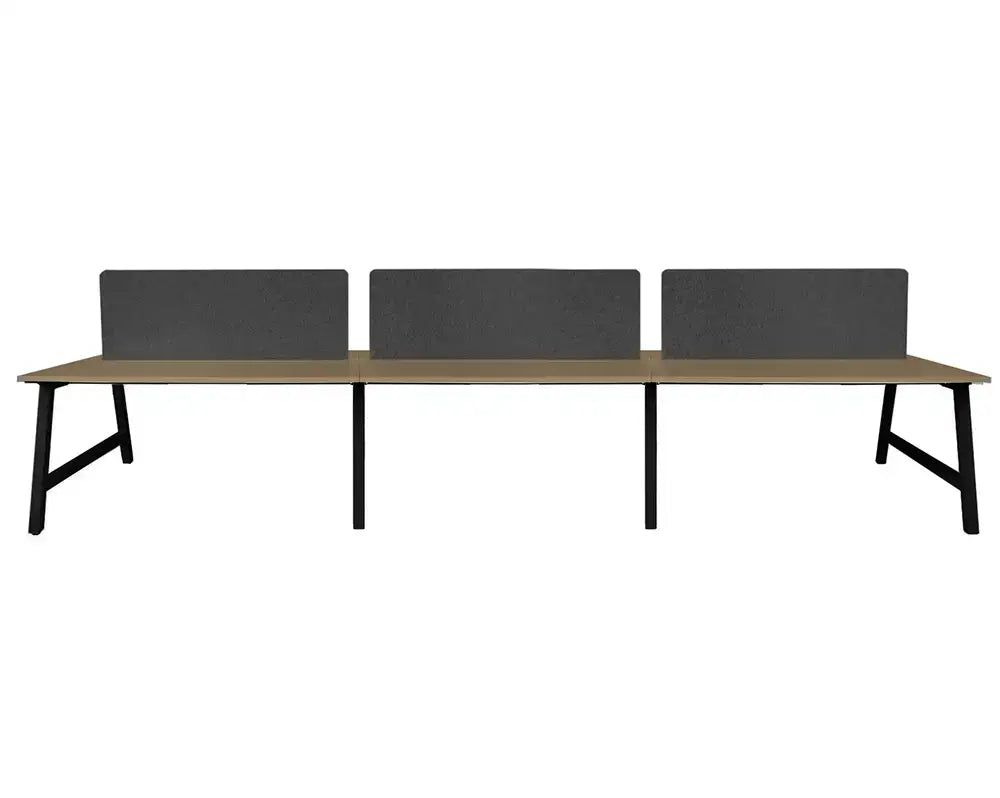 Pitch Back to Six Person Pod 1800 with Element Screens - Office Furniture - Mclernons Business Base