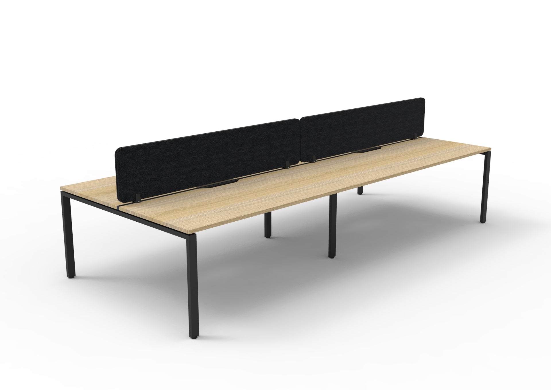 Helix Profile Back to Back 4 Person Workstation With Eco Screen