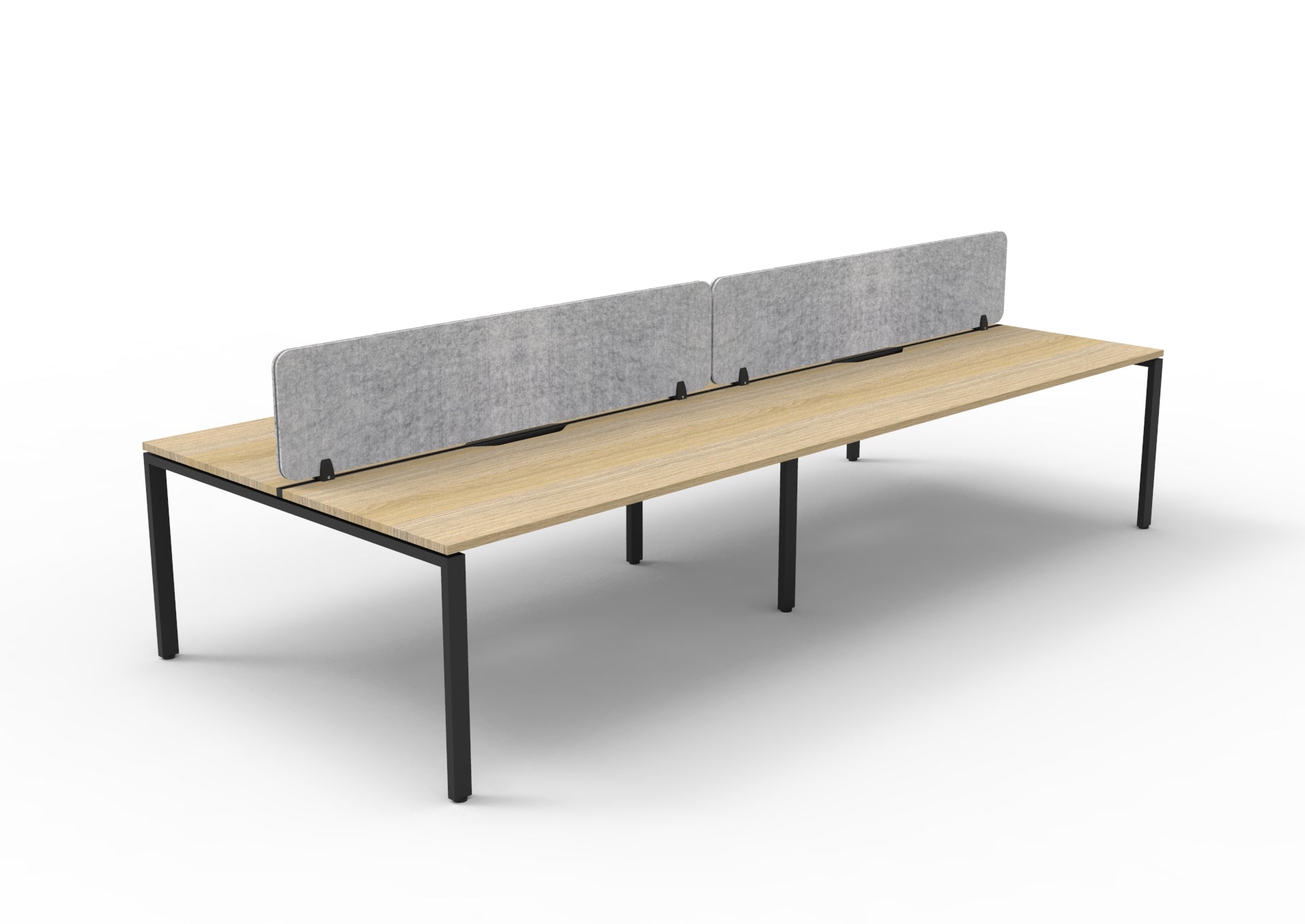 Helix Profile Back to Back 4 Person Workstation With Eco Screen