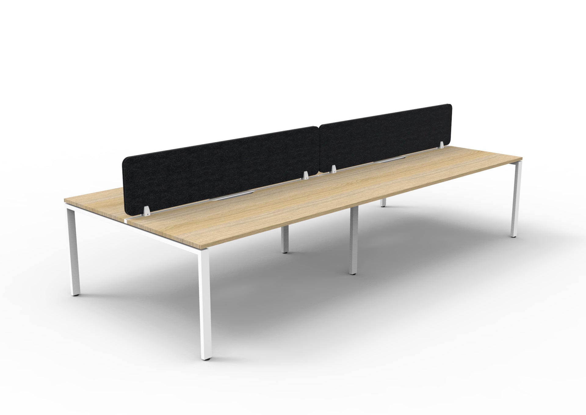 Helix Profile Back to Back 4 Person Workstation With Eco Screen