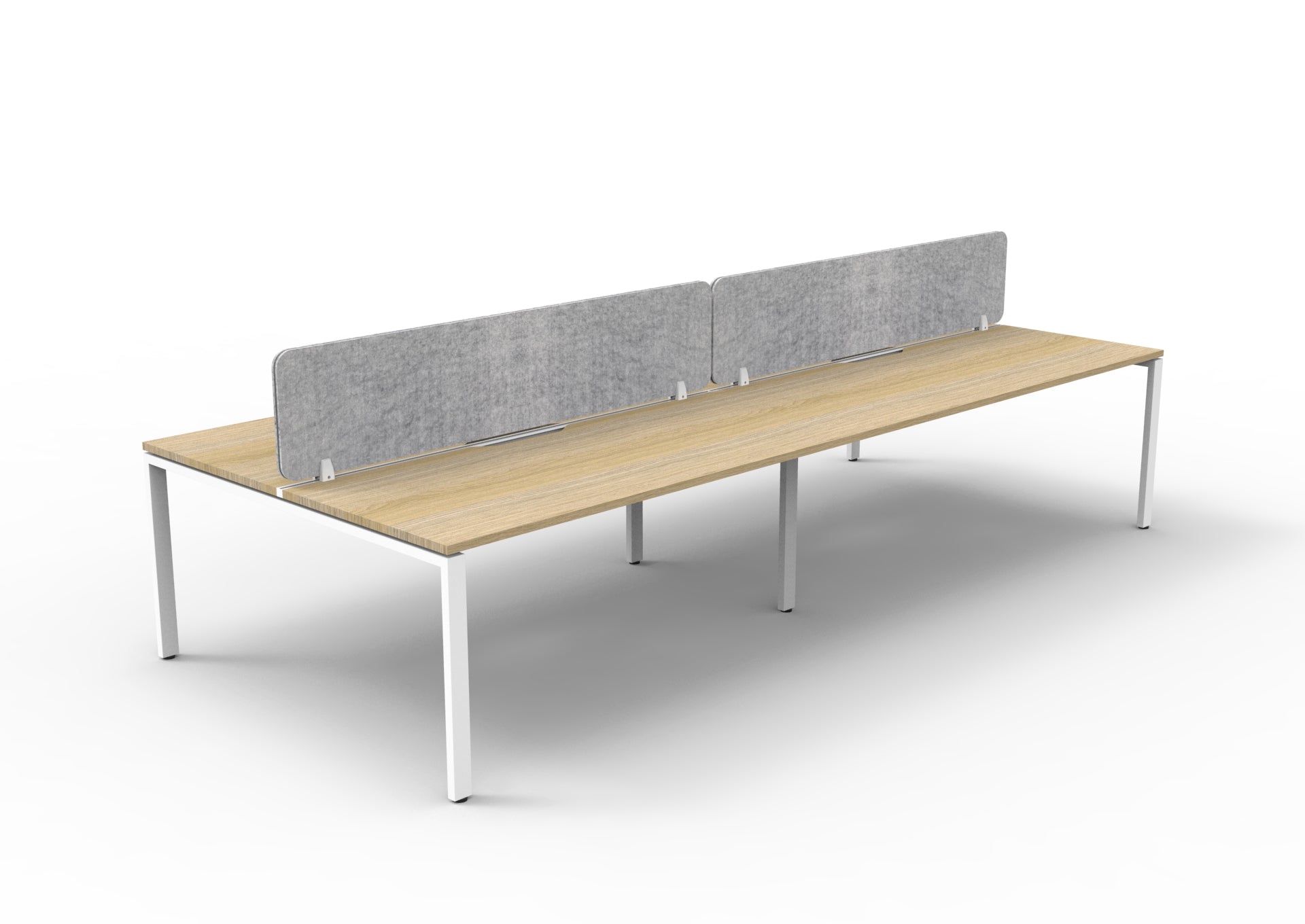 Helix Profile Back to Back 4 Person Workstation With Eco Screen