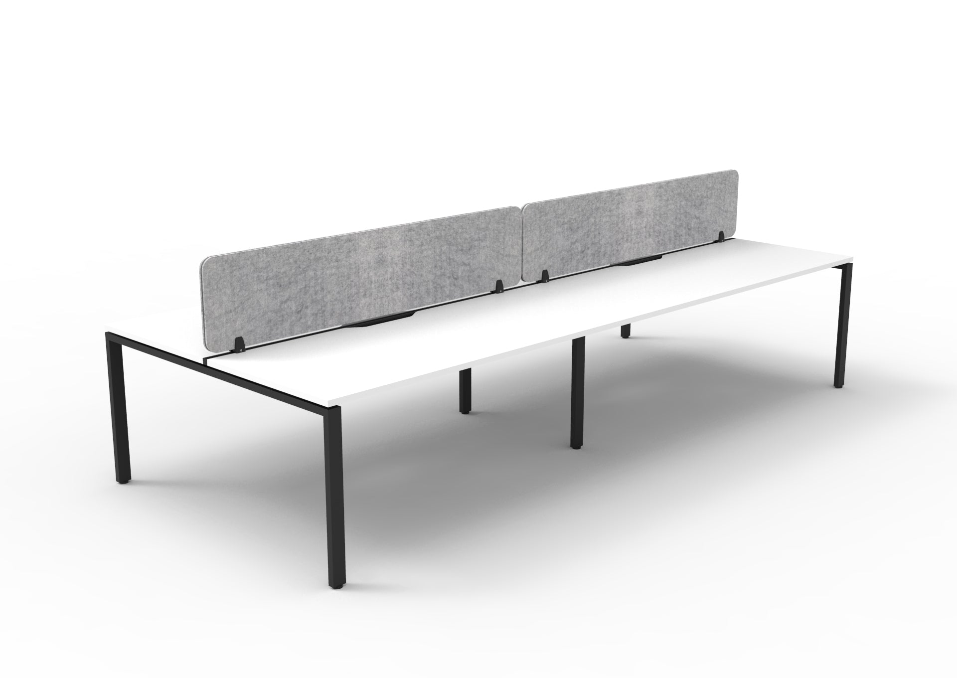 Helix Profile Back to Back 4 Person Workstation With Eco Screen