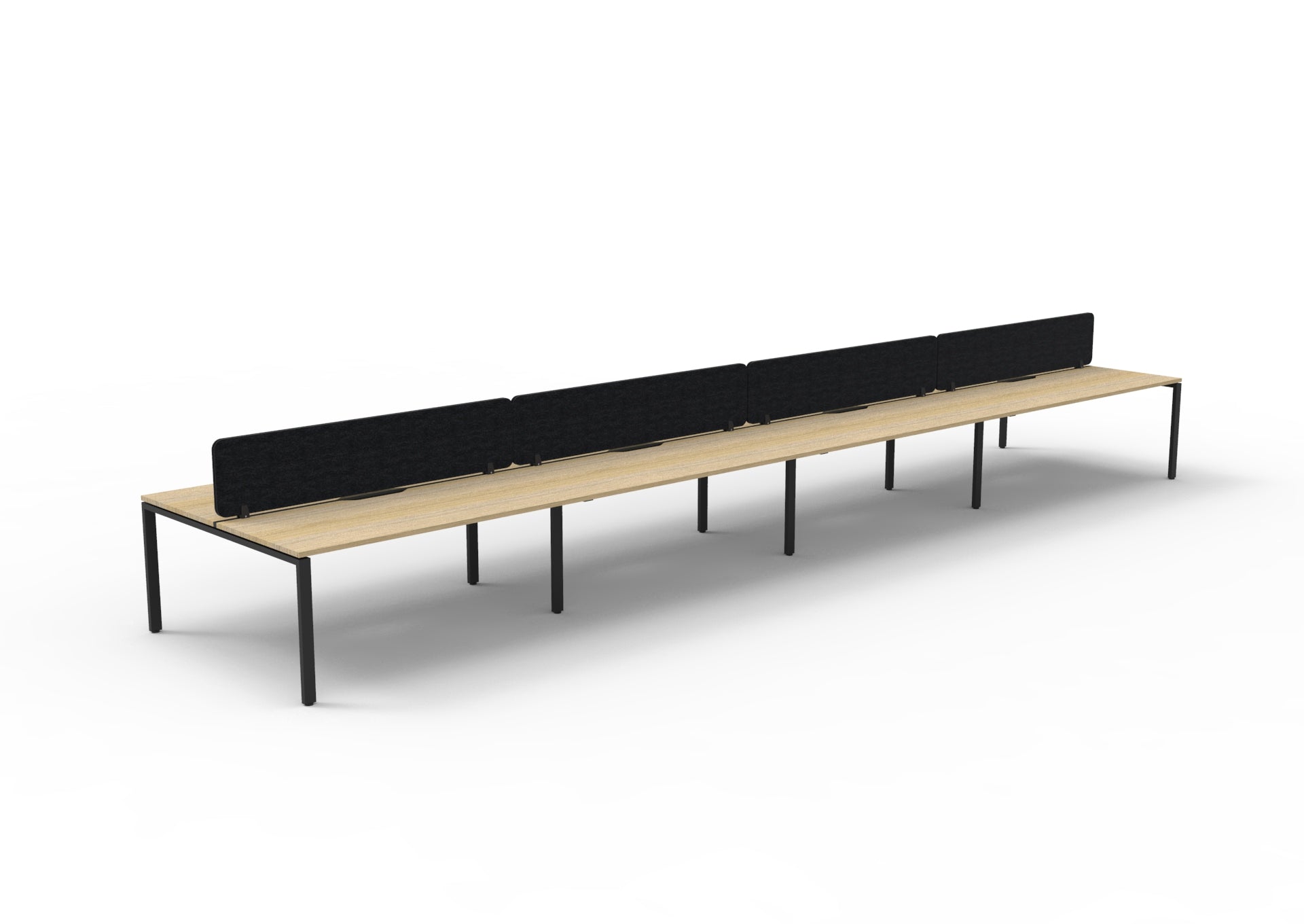 Helix Profile Back to Back 8 Person Workstation With Eco Screen