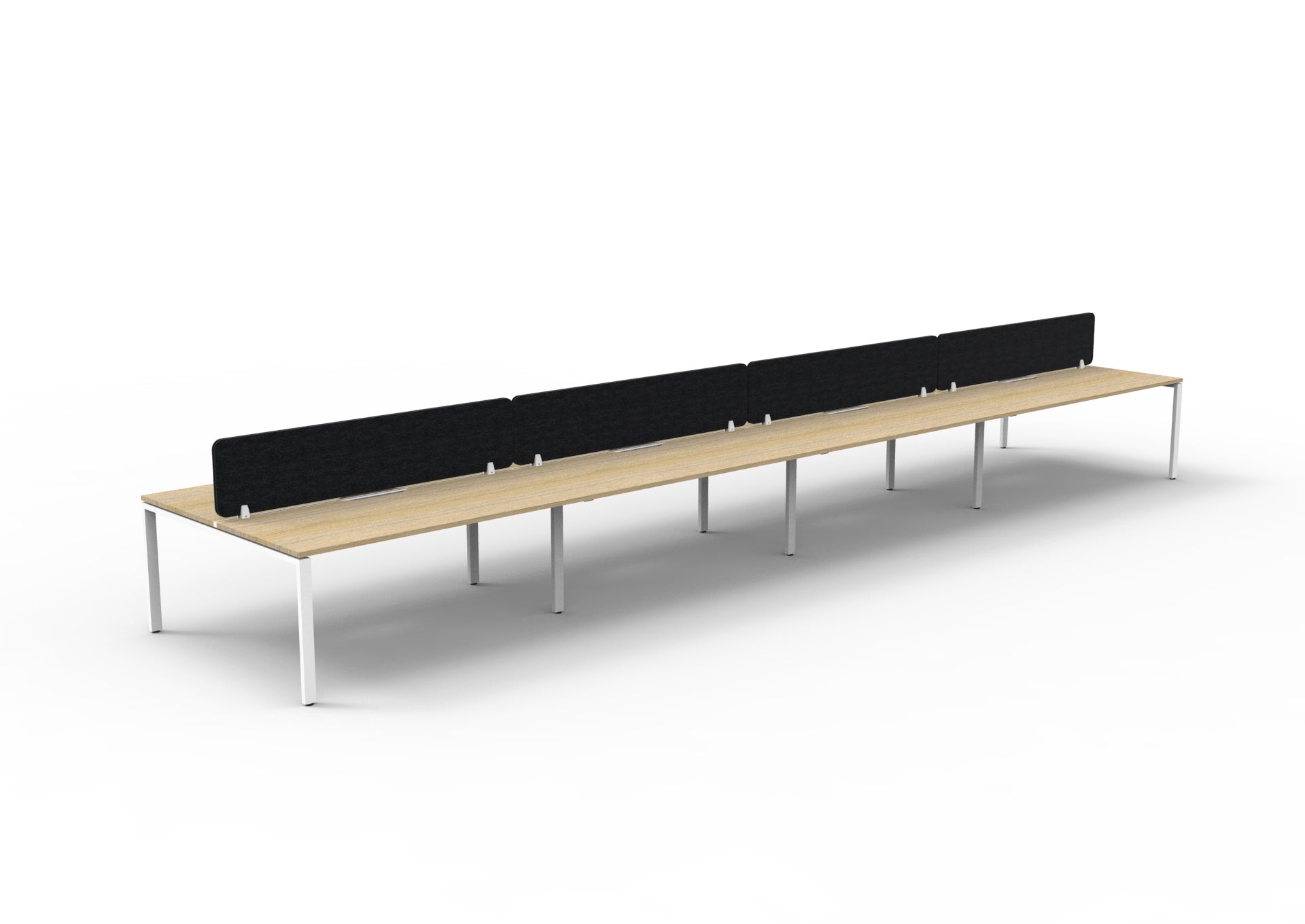 Helix Profile Back to Back 8 Person Workstation With Eco Screen