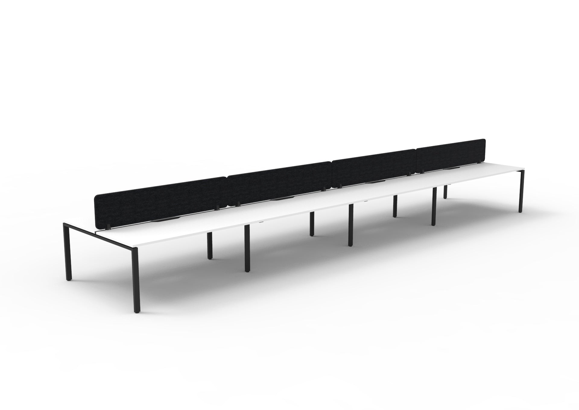 Helix Profile Back to Back 8 Person Workstation With Eco Screen