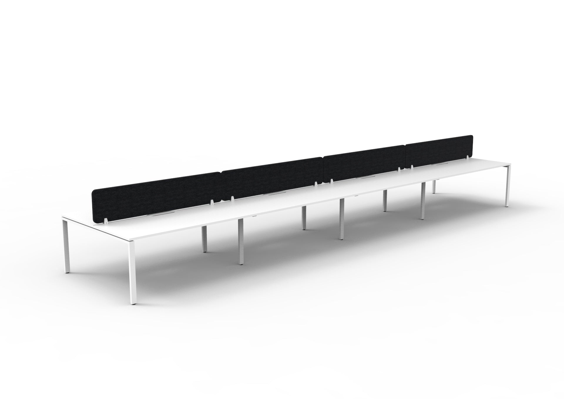 Helix Profile Back to Back 8 Person Workstation With Eco Screen
