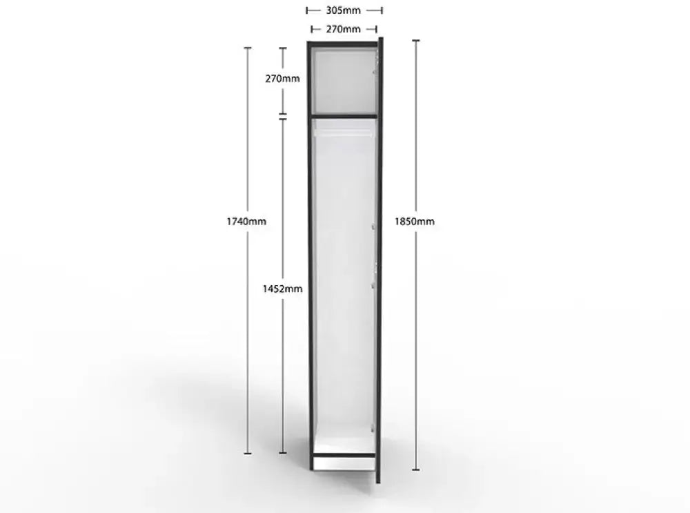 Helix one Door Melamine Locker Black Edging