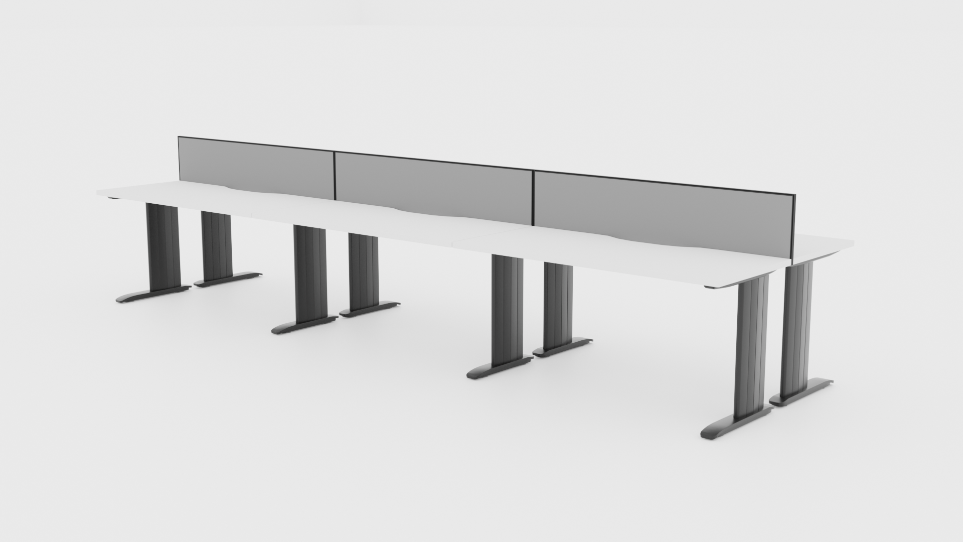 Industry Desk 6 Pod 1500 Back to - Office Furniture - Mclernons Business Base