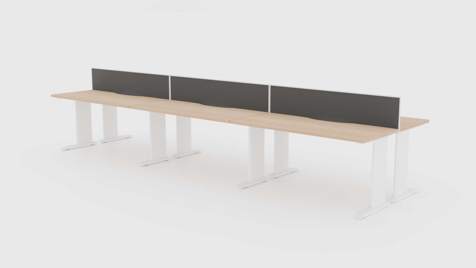 Industry Desk 6 Pod 1500 Back to - Office Furniture - Mclernons Business Base
