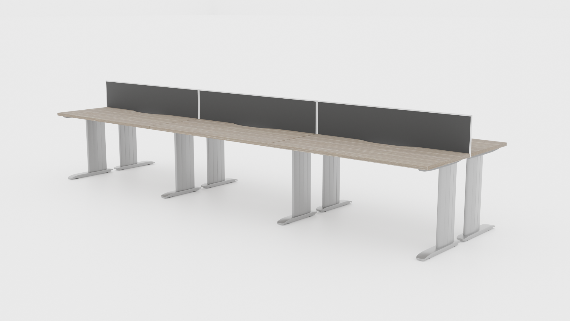 Industry Desk 6 Pod 1500 Back to - Office Furniture - Mclernons Business Base