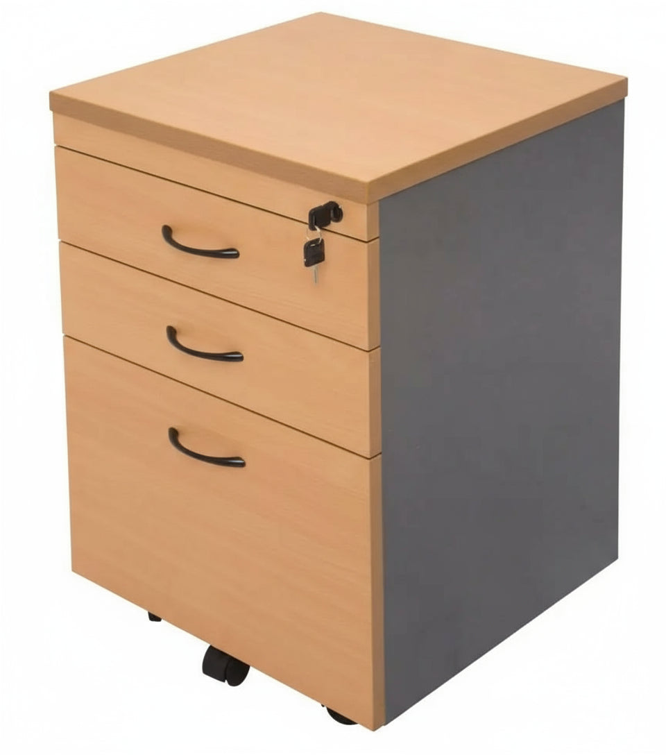 Matrix Mobile Pedestal 2 Pen & 1 File Drawer - Office Furniture - Mclernons Business Base