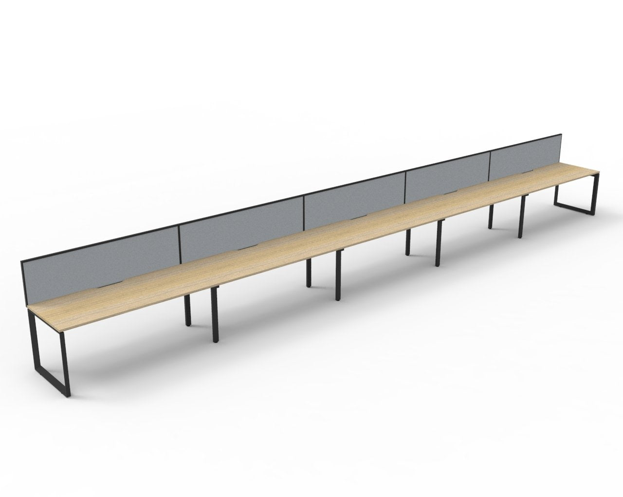 Helix Loop Side by Side 5 Person Workstation