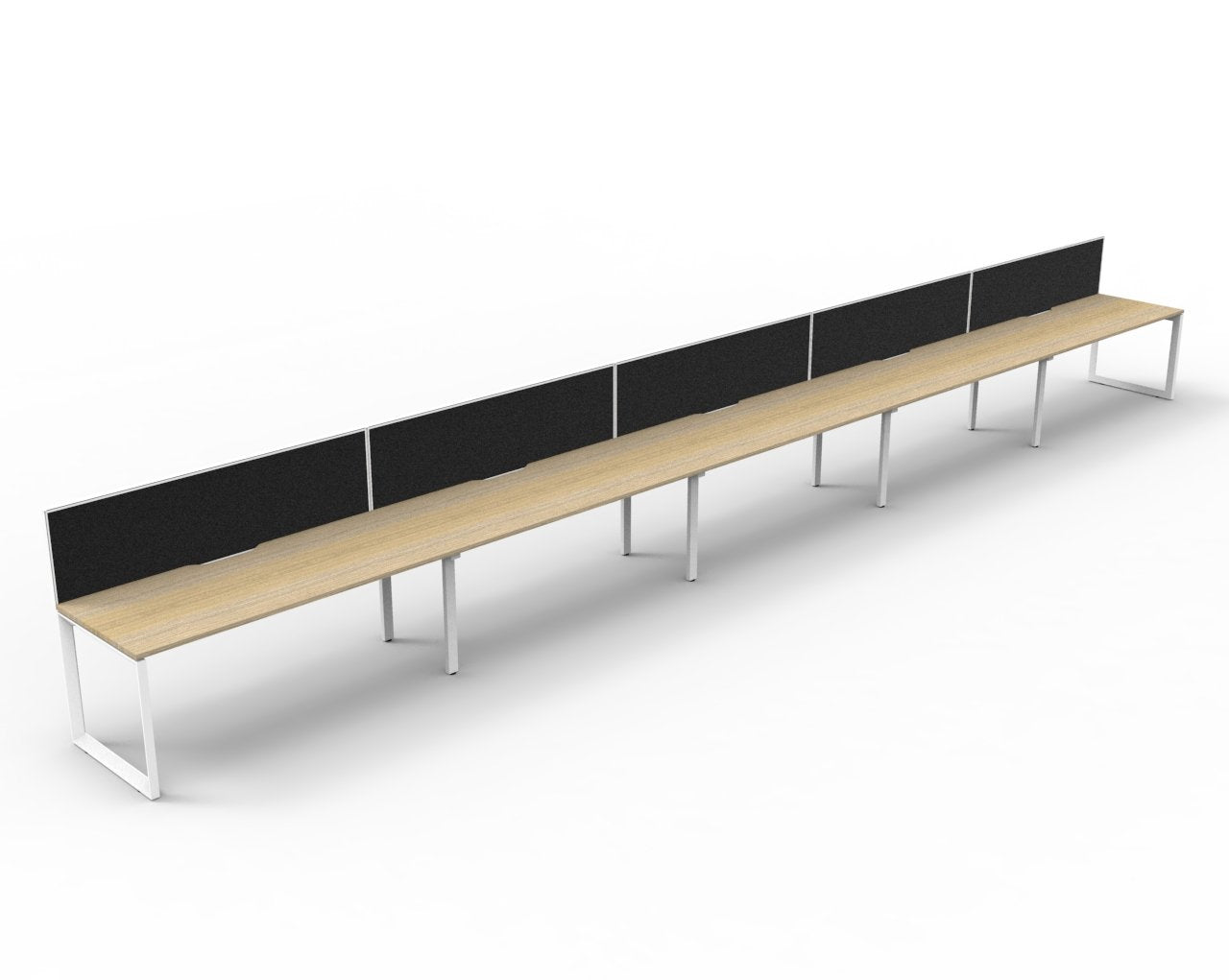 Helix Loop Side by Side 5 Person Workstation