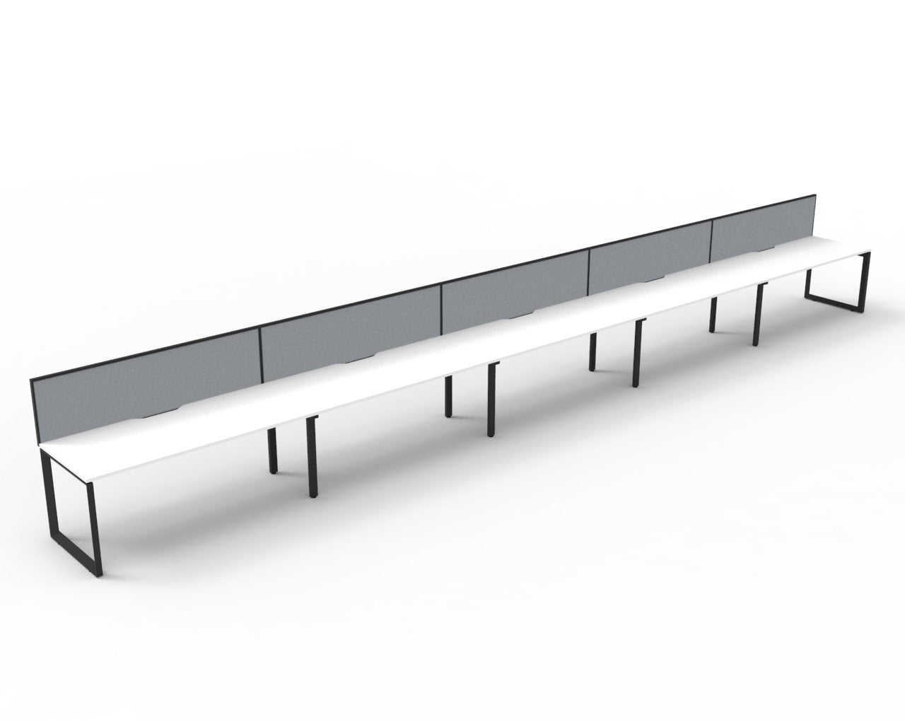 Helix Loop Side by Side 5 Person Workstation