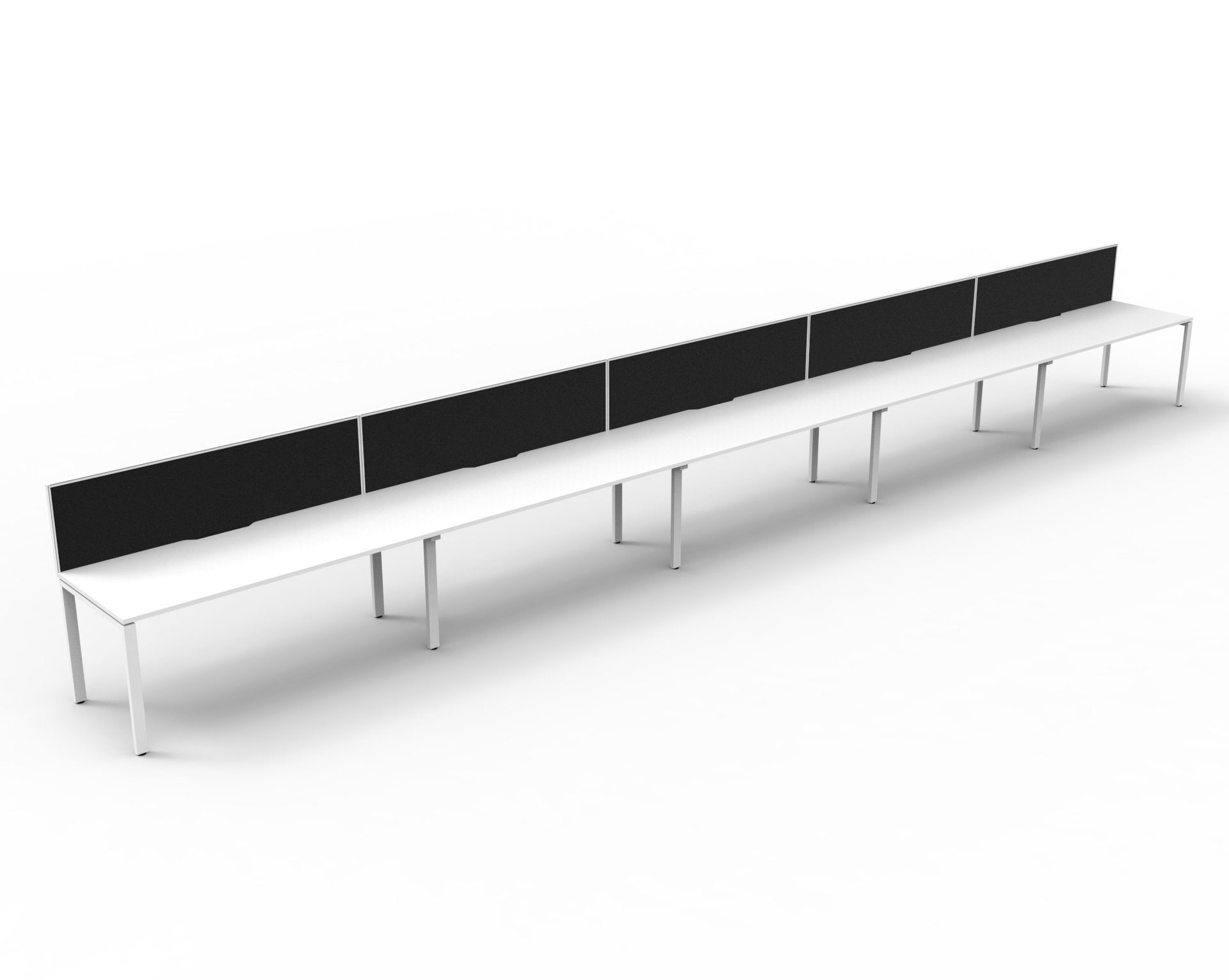 Helix Profile Side by Side 5 Person Workstation
