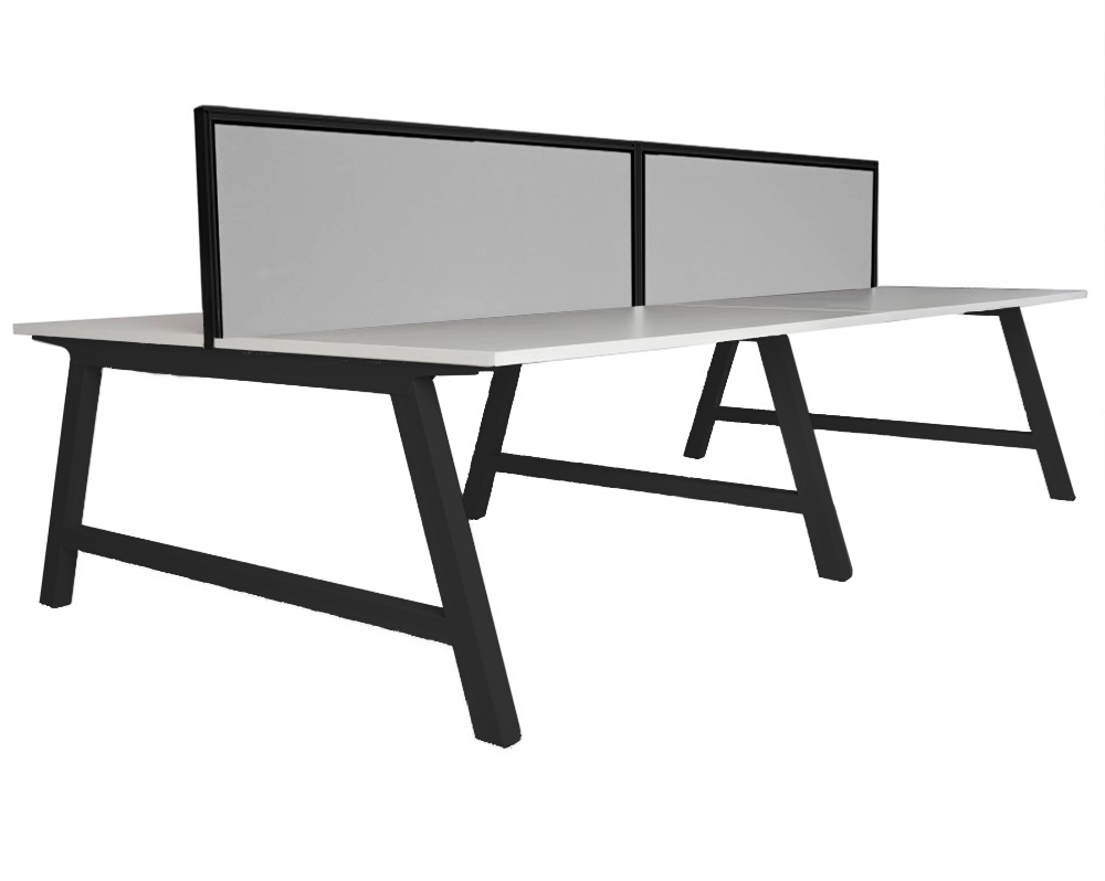 Pitch Back to Four Person Pod 1800 with Sector Screens - Office Furniture - Mclernons Business Base