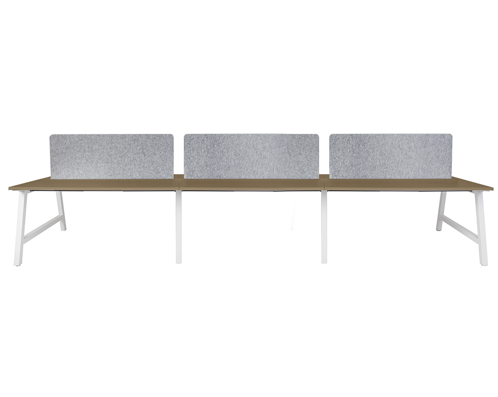Pitch Back to Six Person Pod 1800 with Element Screens - Office Furniture - Mclernons Business Base