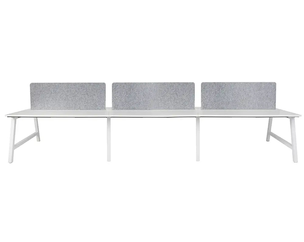 Pitch Back to Six Person Pod 1800 with Element Screens - Office Furniture - Mclernons Business Base