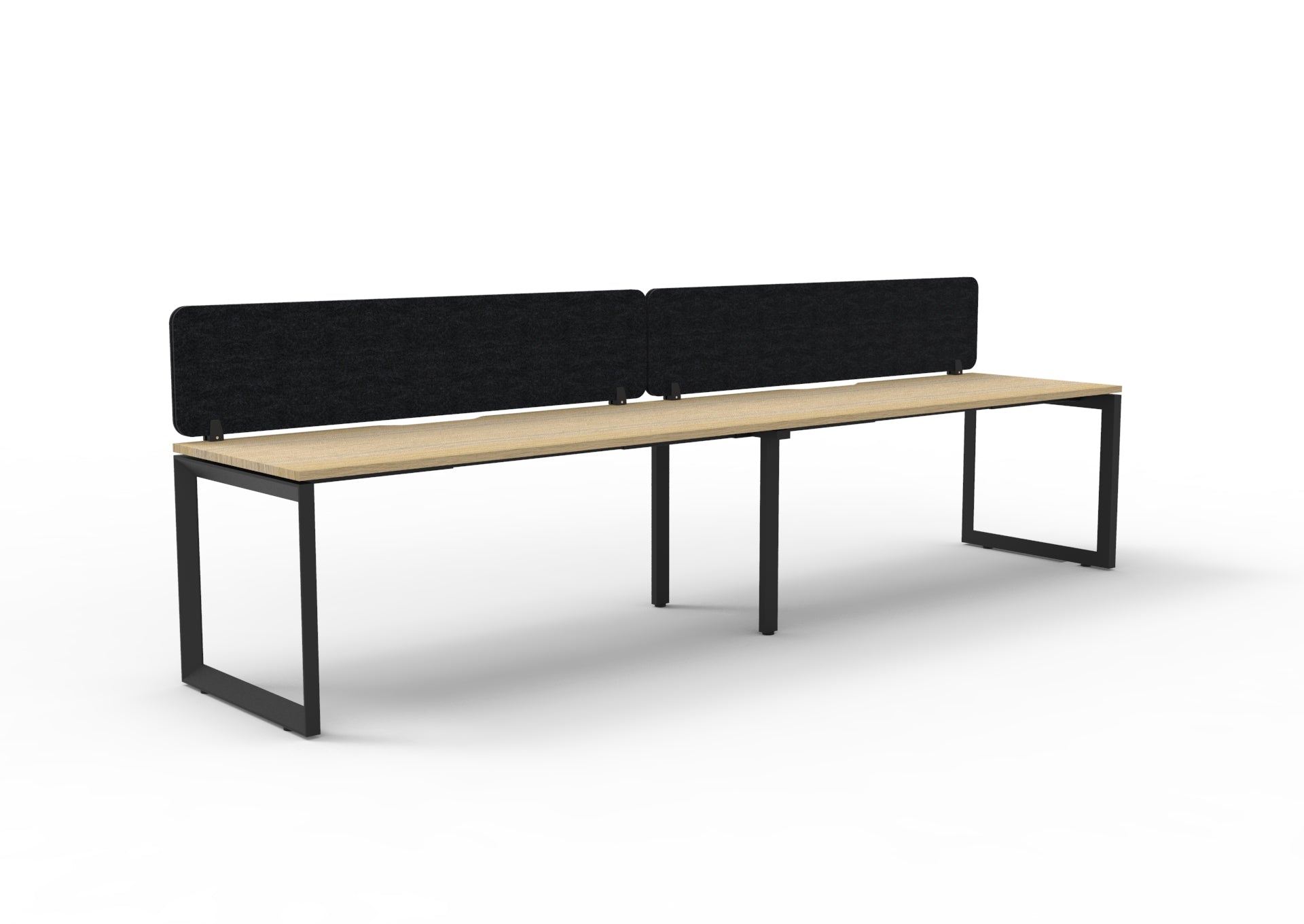 Helix Loop Side by Side 2 Person Workstation With Eco Screen