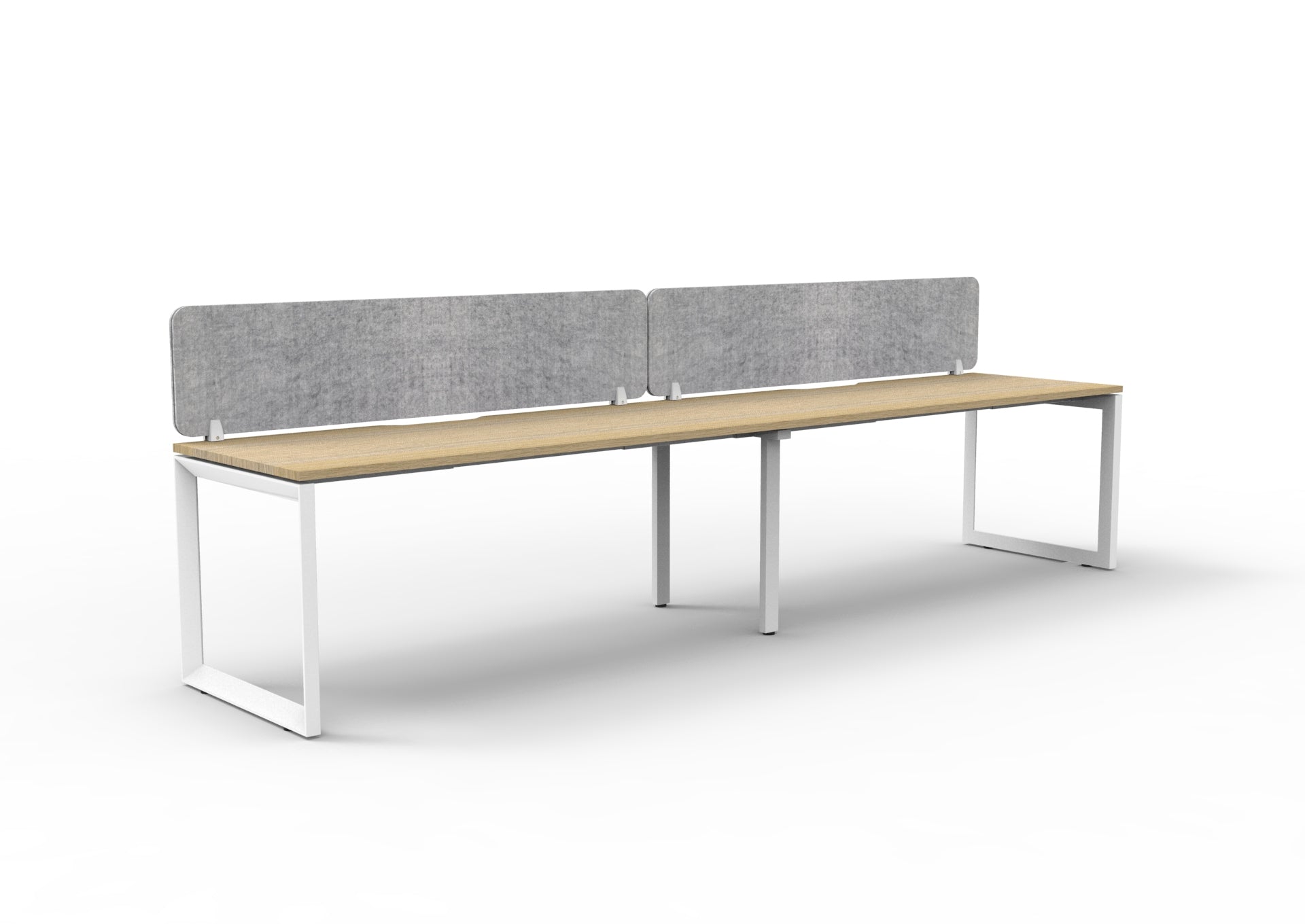 Helix Loop Side by Side 2 Person Workstation With Eco Screen
