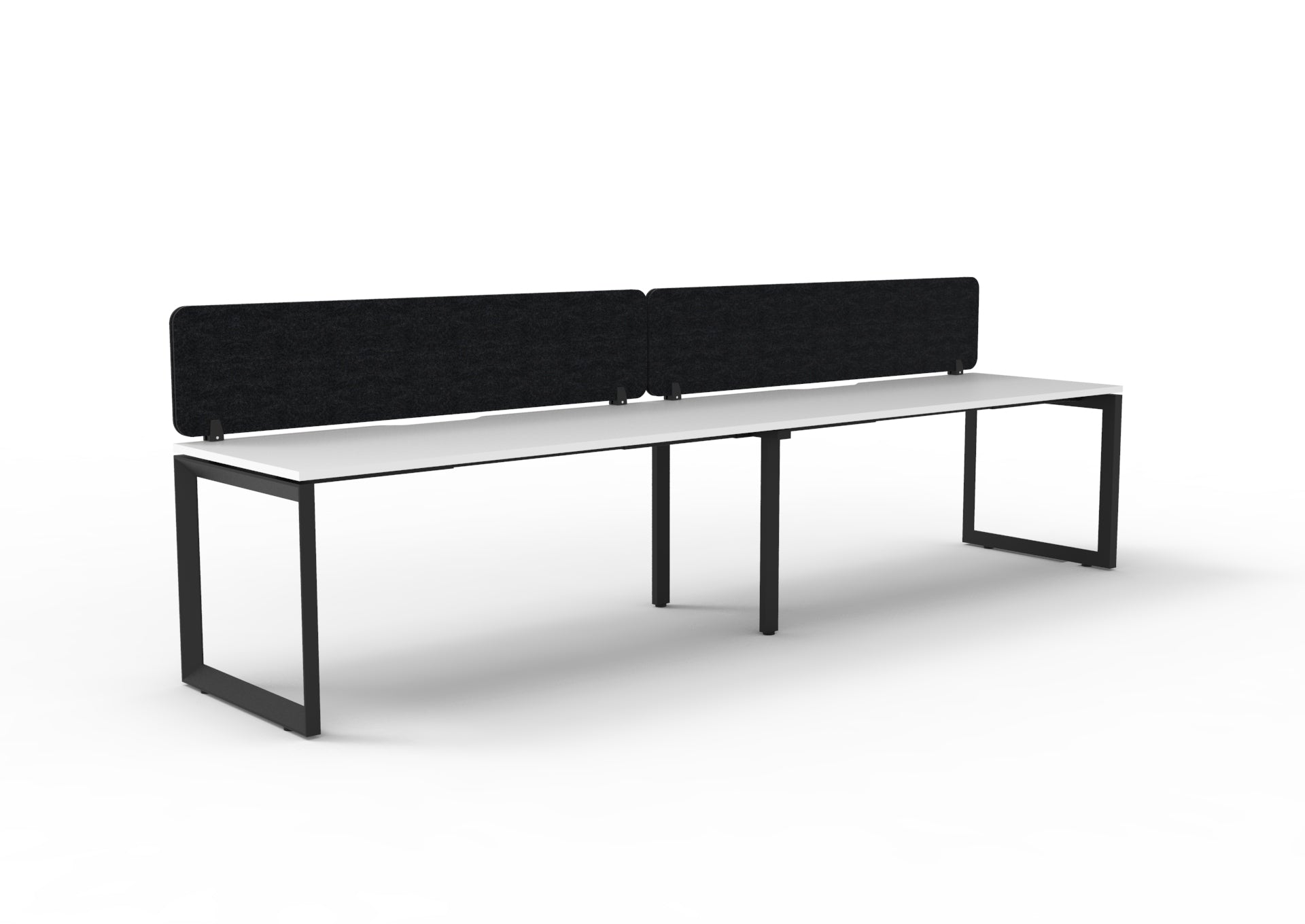 Helix Loop Side by Side 2 Person Workstation With Eco Screen