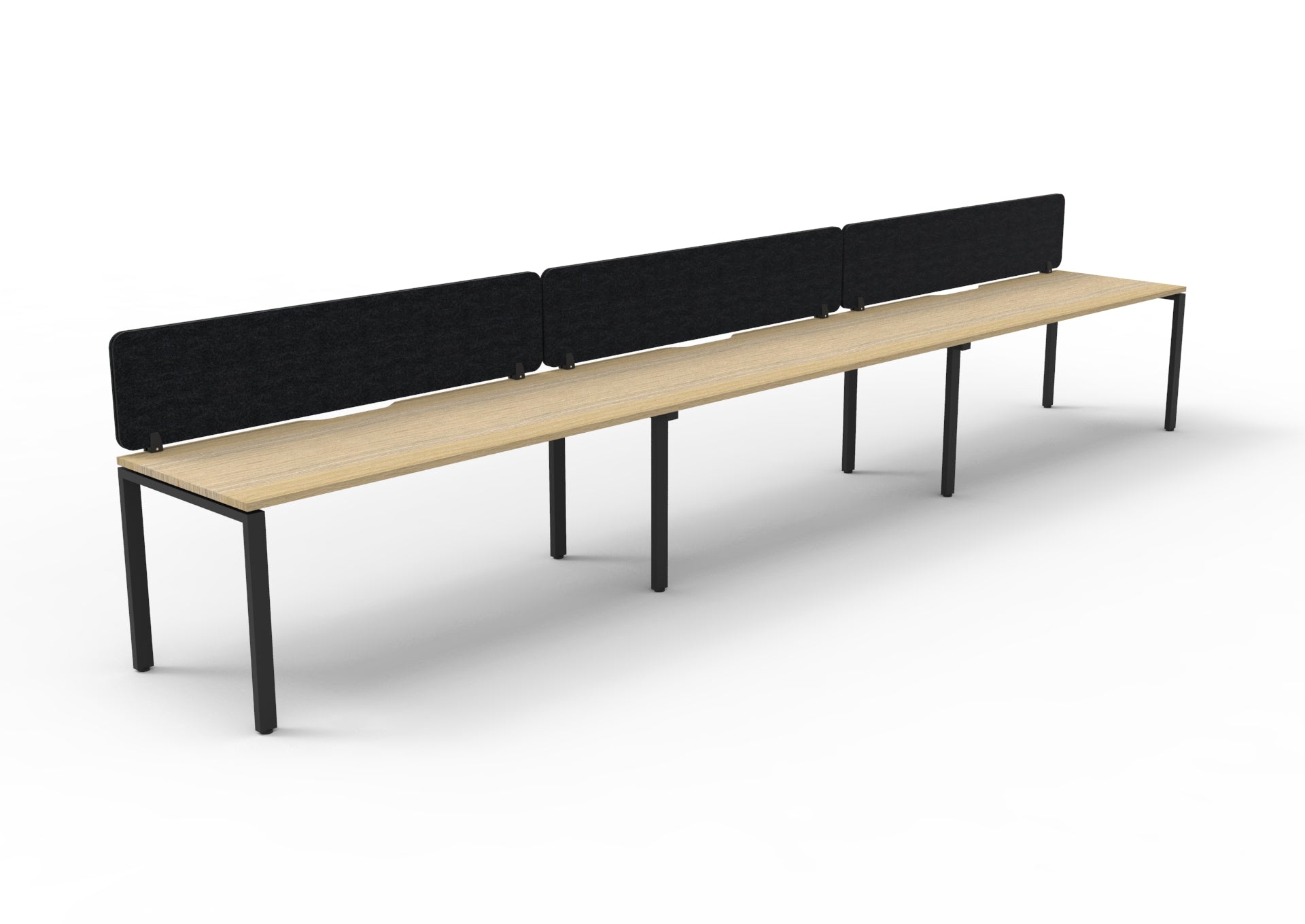 Helix Profile Side by Side 3 Person Workstation With Eco Screen