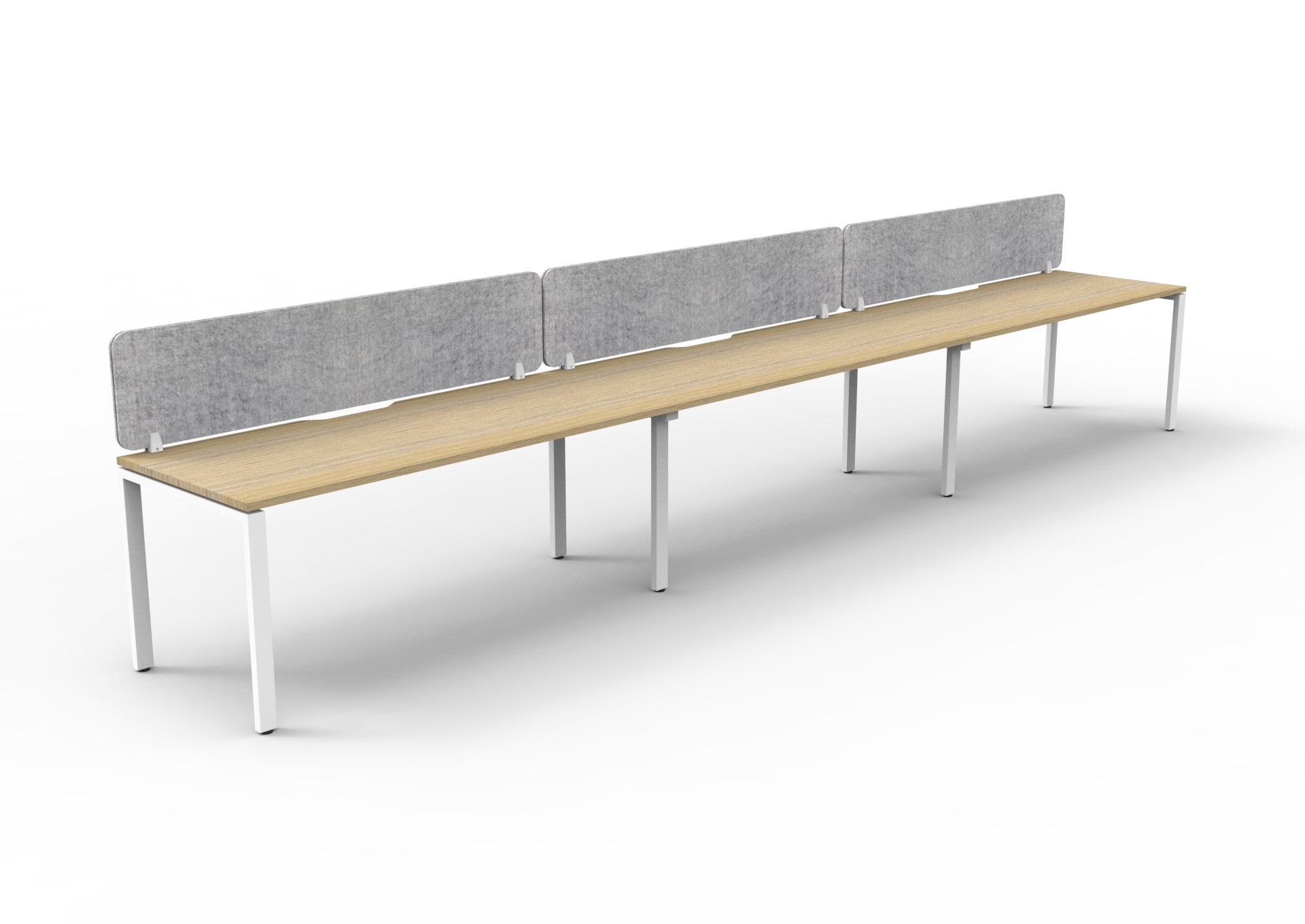 Helix Profile Side by Side 3 Person Workstation With Eco Screen