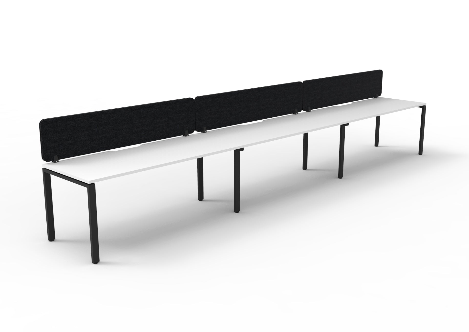 Helix Profile Side by Side 3 Person Workstation With Eco Screen
