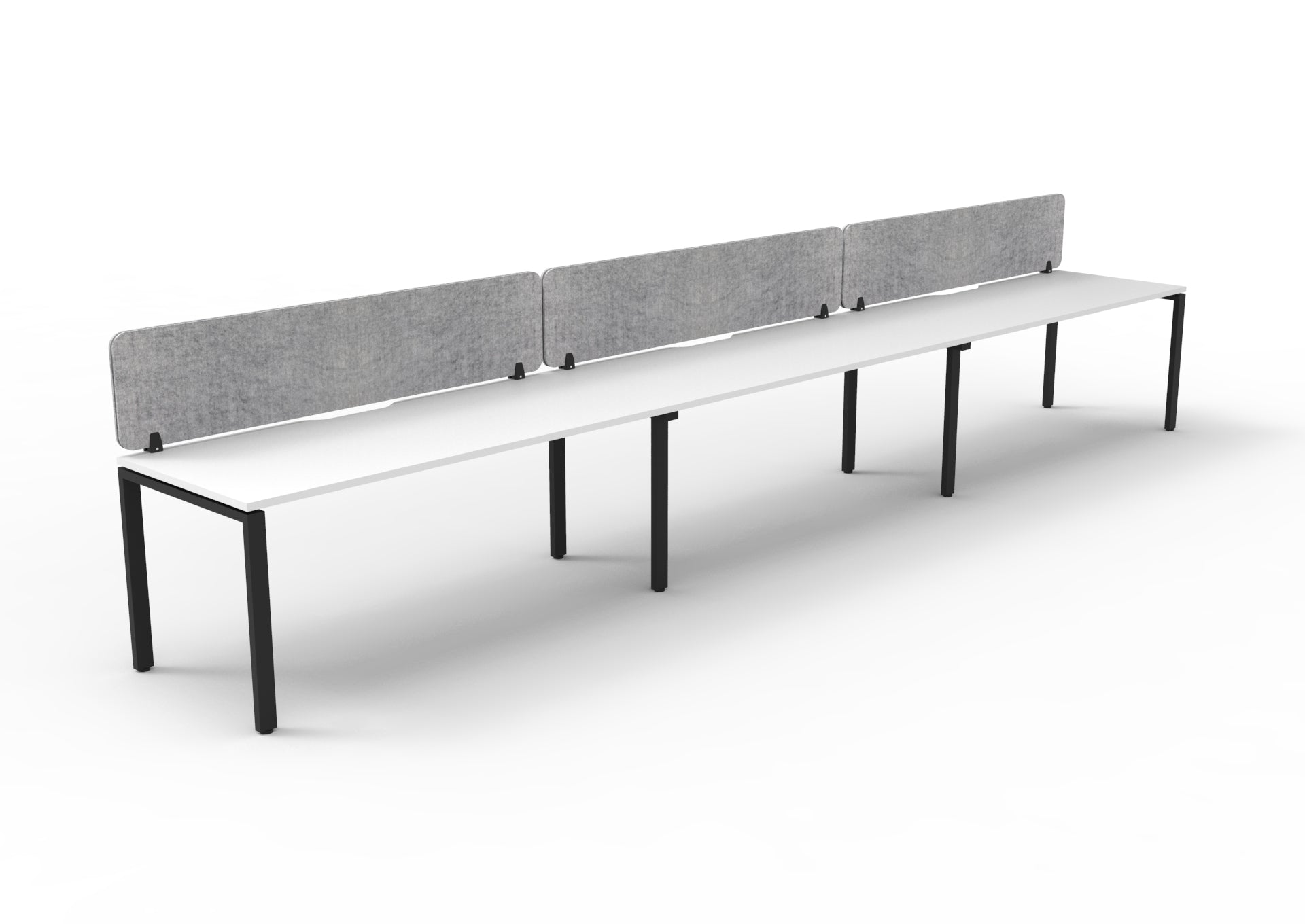 Helix Profile Side by Side 3 Person Workstation With Eco Screen