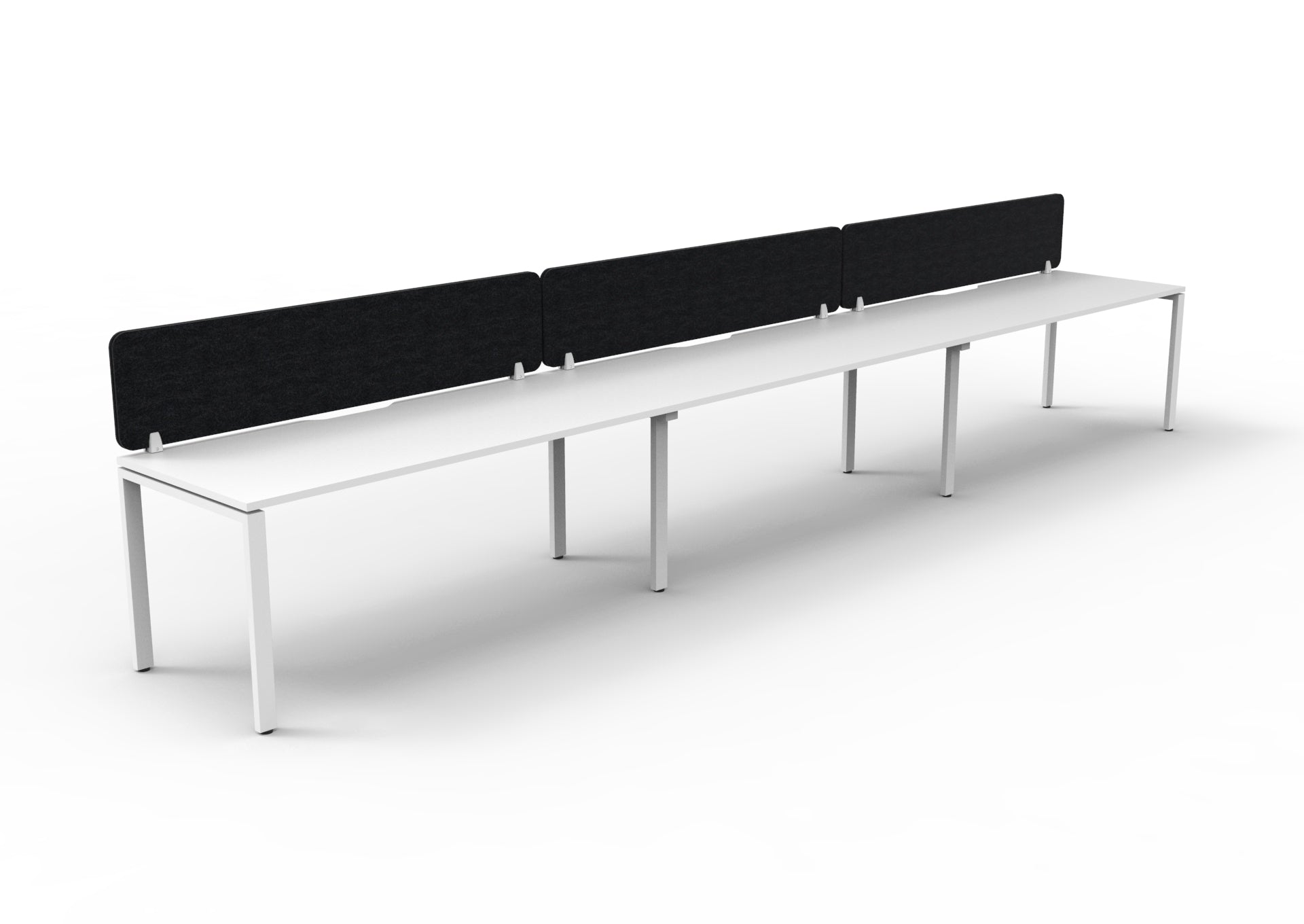 Helix Profile Side by Side 3 Person Workstation With Eco Screen
