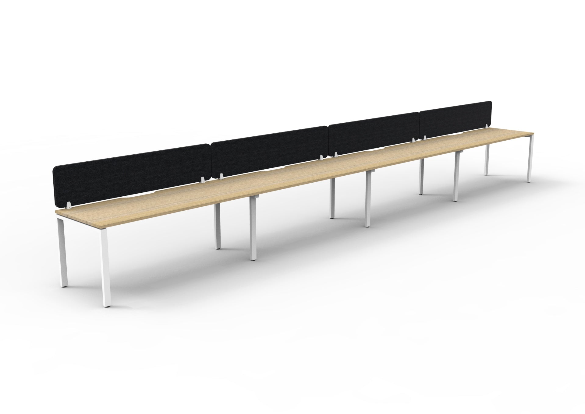 Helix Profile Side by Side 4 Person Workstation With Eco Screen