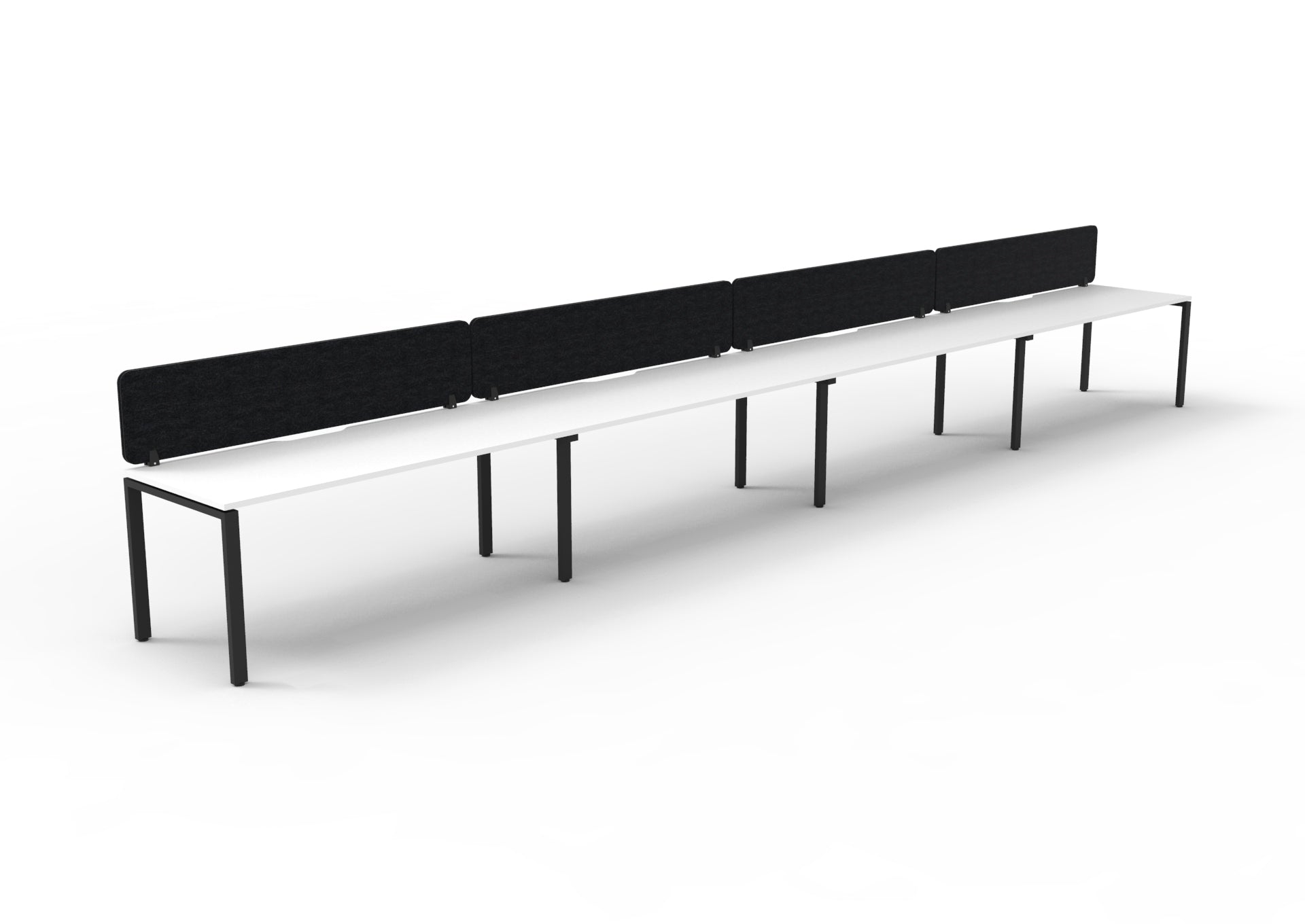 Helix Profile Side by Side 4 Person Workstation With Eco Screen