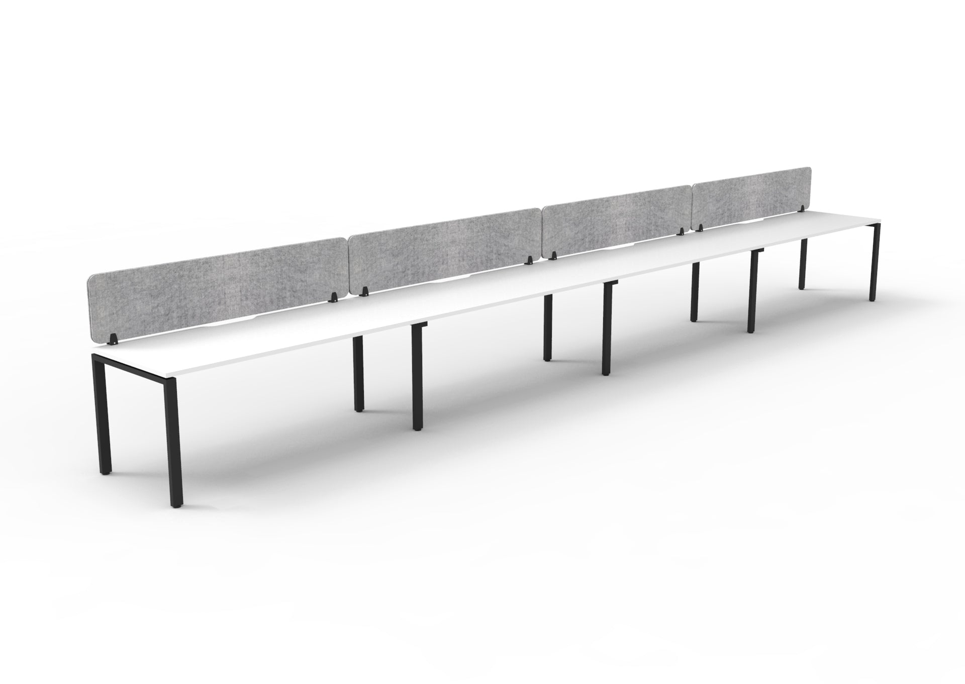 Helix Profile Side by Side 4 Person Workstation With Eco Screen