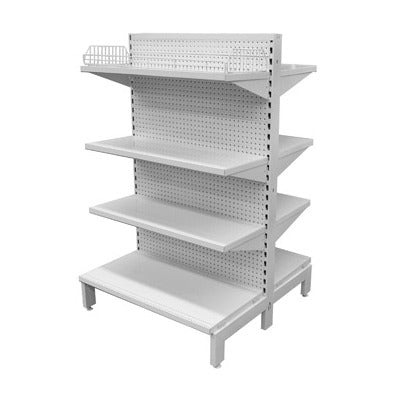 Supermarket Shelving Double Sided Starter Bay with Shelves
