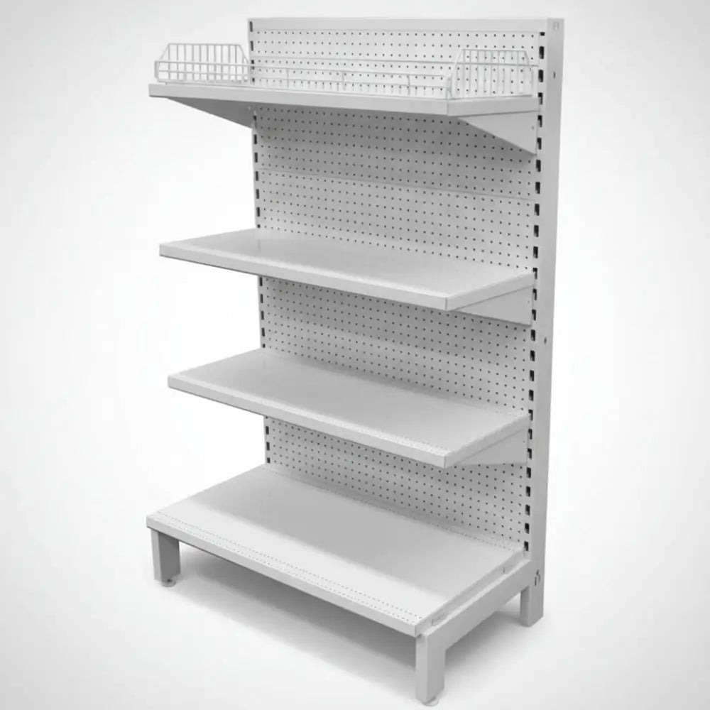 Supermarket Shelving Single Sided Starter Bay with Shelves