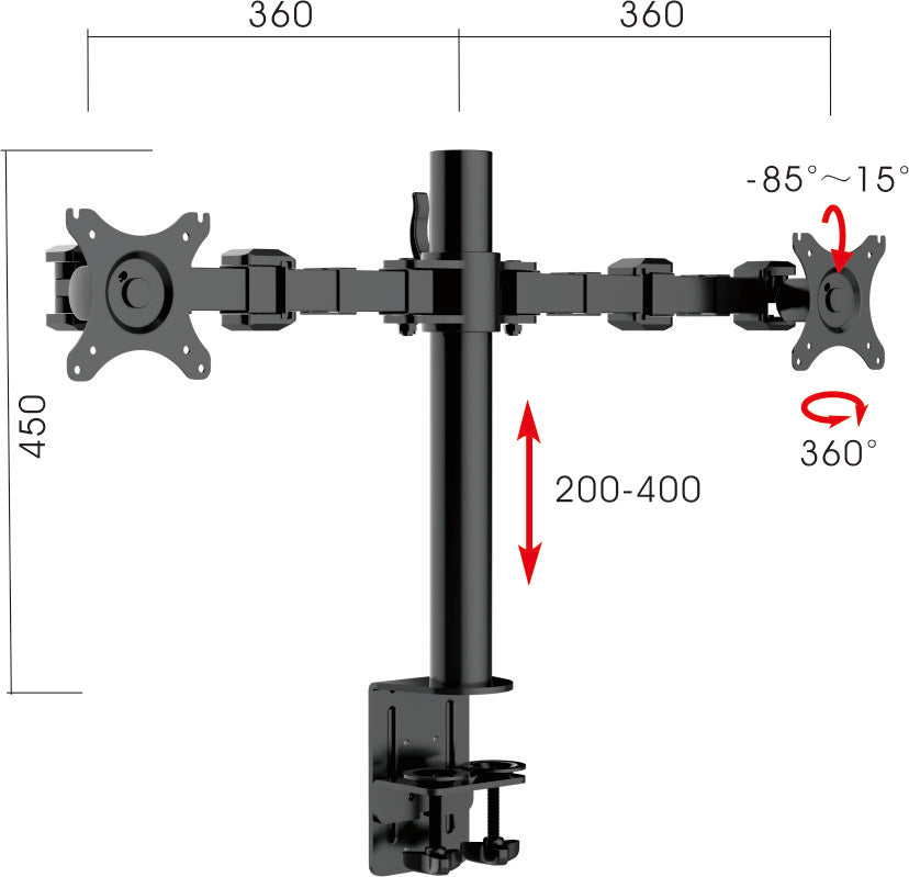 Traffic X Dual Monitor Arm