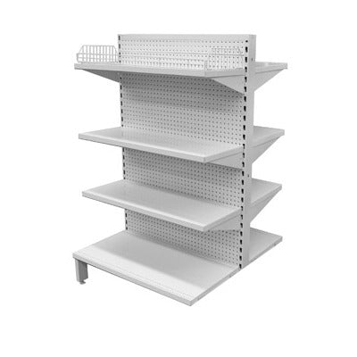 Supermarket Shelving Double Sided Joiner Bay with Shelves